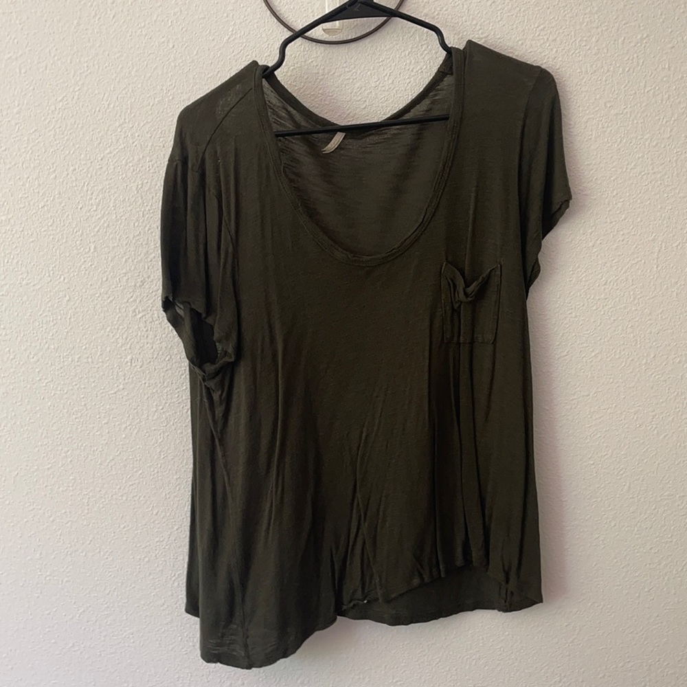 Olive green jersey cotton T